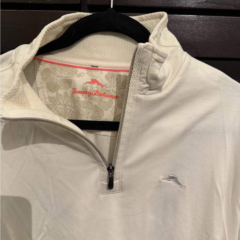 Tommy Bahama Off-White Men's Zip-Up Sweater